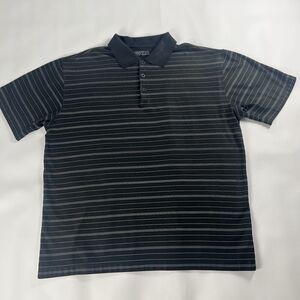 Nike Golf Tour Performance Fit Dry Men's X-Large Polo Shirt Black Stripe